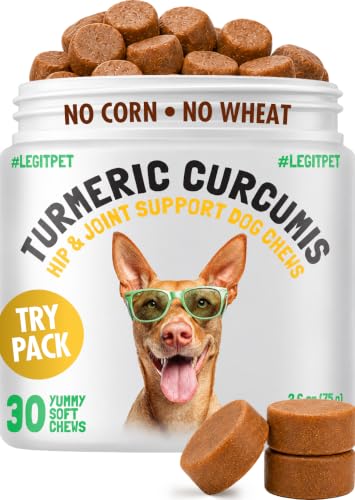 Turmeric Curcumin Hip & Joint Supplement for Dogs (Turmeric / 30)