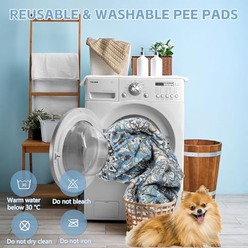 Washable Thickened Pee Pads for Dogs (36" x 42" (2 Pack, Thickened) / Blue-2)