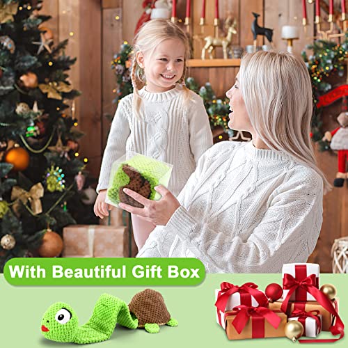 Dog Squeak Toys Dogs Enrichment Treat Dispensing Puzzle Toys Interactive Dog Toys for Large Medium Small Dogs (Turtle)