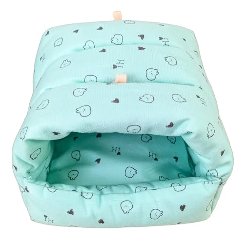 Guinea Pig Warm Cave Bed (L / Heart-Green)