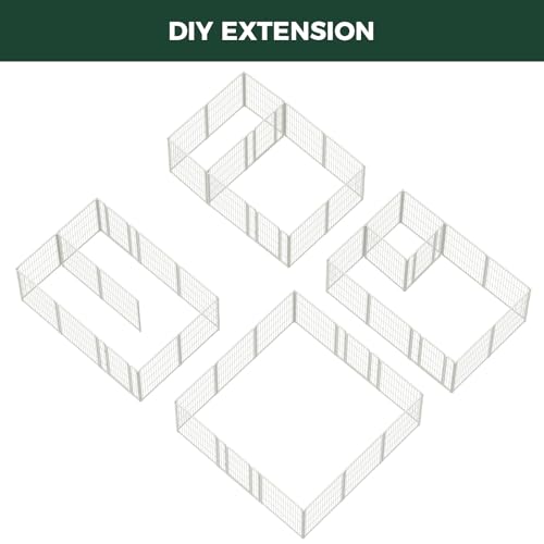 Homeplus Indoor Dog Playpen with Divider Connectors (White / 32"H)