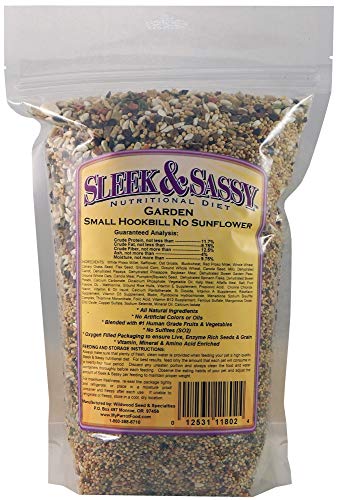 Garden Small Hookbill No Sunflower Bird Food for Lovebirds (2 Pound (Pack of 1))