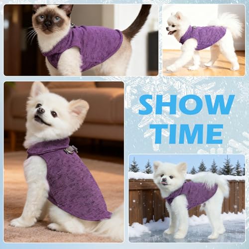 Fleece Dog Sweater (Mixed Purple / Large)