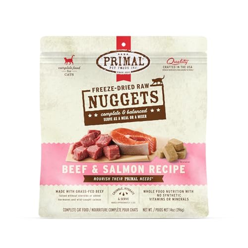 Primal Freeze Dried Raw Cat Food Nuggets (14 Ounce (Pack of 1))
