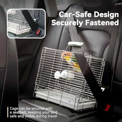 Bird Carrier Travel Cage (White)
