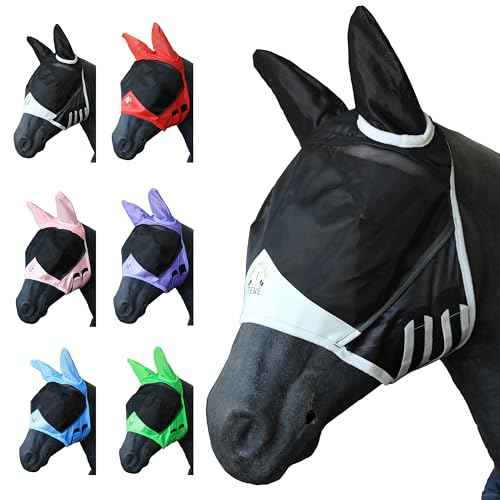 Fine Mesh Horse Fly Mask w (Cob / Black)