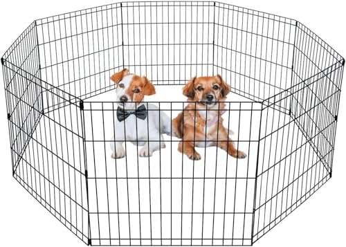 Foldable Dog Playpen (Black)