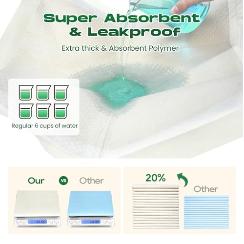 Bamboo Small Puppy Pads Pee Pads for Dogs 22"x22" 100 Count (22 x 22 inches (100 Count))