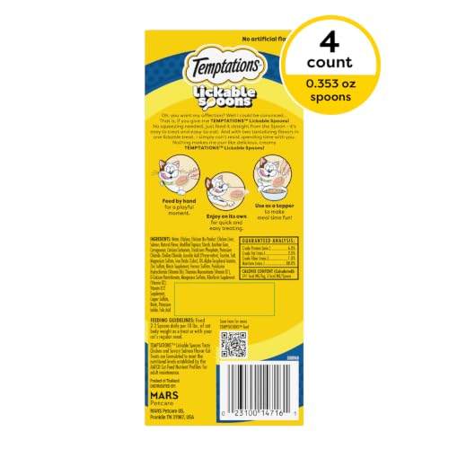Lickable Spoons Wet Cat Treats (4 Count (Pack of 12))