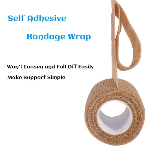 36 Rolls Elastic Self Adhesive Bandage Wrap 2 Inch (2 Inch-36 Count Brown)