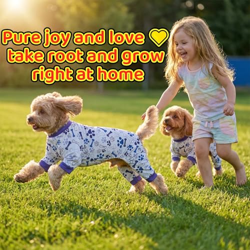 Dog Pajamas Onesie (03 Blue / XL (15-20 lb) Chest: 19.7")