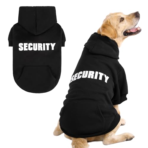 Security Dog Hoodie (Black（Security） / Medium)