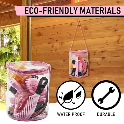 9 Pcs Horse Grooming Kit Tack Room Supplies (Cute / Pink)
