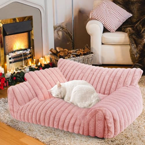 Dog Beds for Small Dogs (Medium(30x20x10") / Pink)