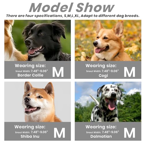 Dog Muzzle Basket Muzzle for Small Medium Large Dogs (Size M Sout(7.48"-9.06"))