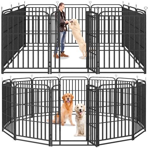 Heavy Duty Dog Playpen 12 Steel Panels 47" Height (27"W x 47"H)