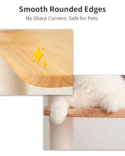 61.8" Wood Cat Tree Tower for Large Cats (Nature SP160)
