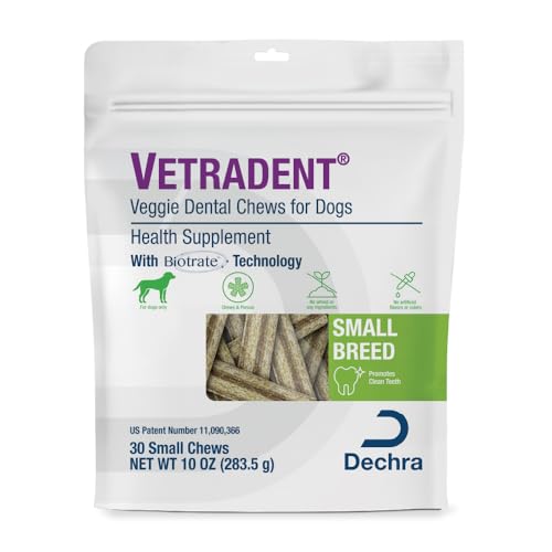 Veggie Dental Chews for Small Dogs (0.33 Ounce (Pack of 30))