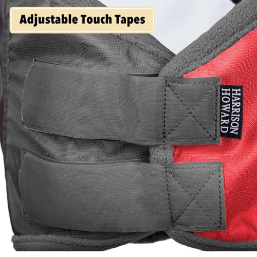 Pro Luminous Horse Fly Mask Standard with Ears UV Protection for Horse Scarlet Red (Scarlet Red/Black / Small (Yearling))
