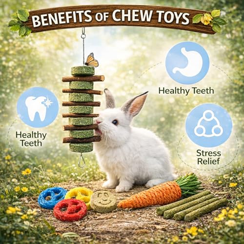 20 PCS Bunny Chew Toys for Teeth (20 Pcs)