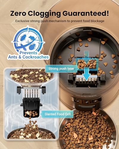 Automatic Cat Feeder for 3 Cats (Black)