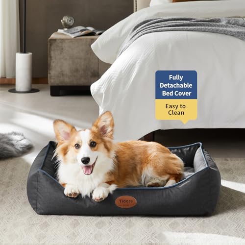 Orthopedic Dog Beds for Medium Dogs (31.5"L x 25.2"W x 7"Th / Dark Grey)