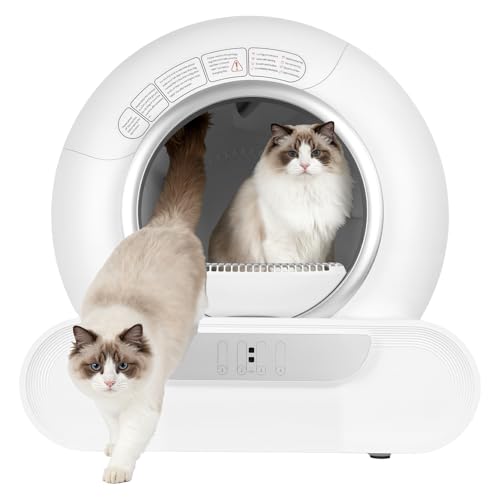 Self Cleaning Cat Litter Box (White / US Plug)