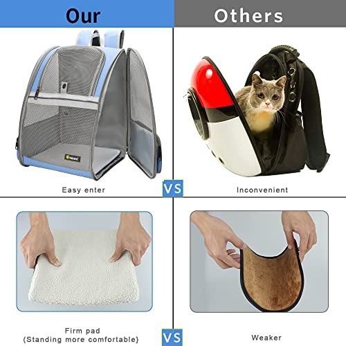 Innovative Traveler Bubble Backpack Pet Carriers for Cats and Dogs (Blue)