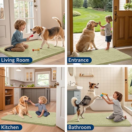 Dog Door Mat for Muddy Paws 36x24 (Vanilla / 36"X24")