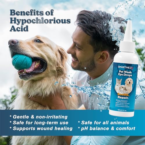 Large Pet Eye Wash 5.1 oz Gentle Eye Irritation Solution for Pets Removes Dirt (1 count)