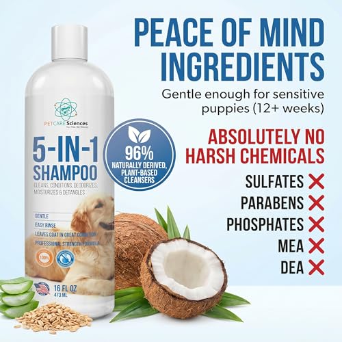 16 fl oz Dog Shampoo for Itchy Skin 5 in 1 (16 fl oz)