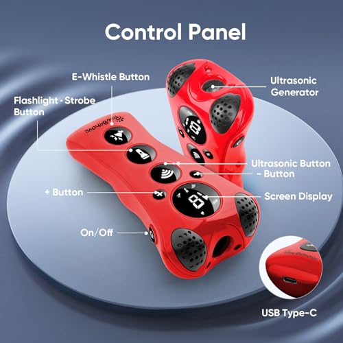 Ultrasonic Dog Bark Deterrent Device (Red)