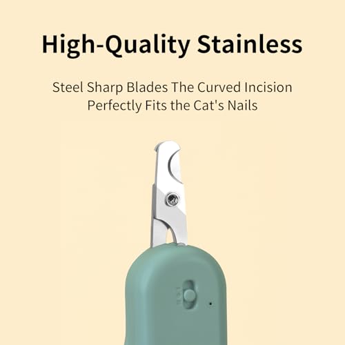 Cat Nail Clipper with LED Light (Suitable for Cats＆Dogs / Blue)