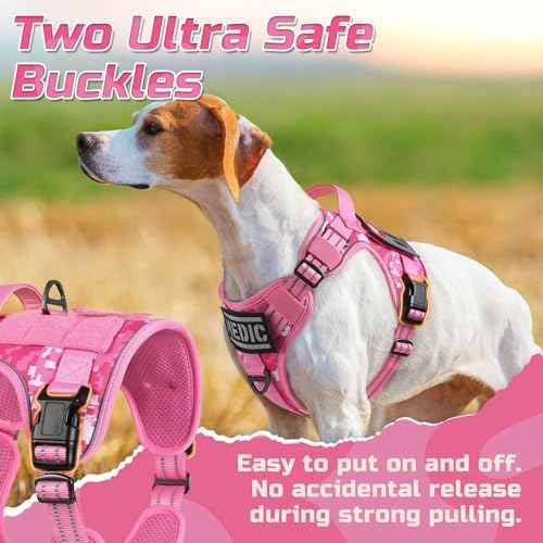 Tactical Dog Harness for Medium (Pink camo / Medium)