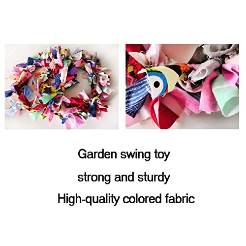 Bird Parrot Swing Toy Cotton Rope Chew Hanging Toy for Parakeet (Small)