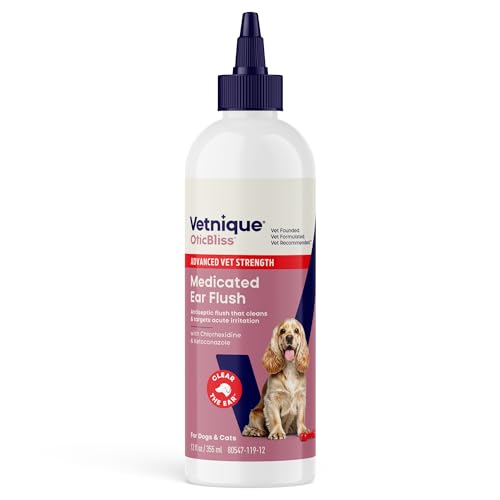 Oticbliss Dog Ear Infection Treatment & Ear Cleaner Flush 12oz (12oz Flush)