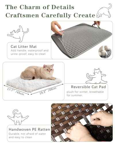 Cat Litter Box Enclosure (Brown / Standard With 1 Cat Bed)
