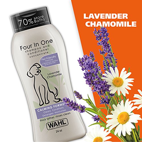 USA 4-in-1 Calming Dog Shampoo with Lavender Chamomile Scent – Cleans, Conditions, Detangles, & Moisturizes - Pet Friendly Formula - 24 Oz - Model 820000A (24 Ounce)