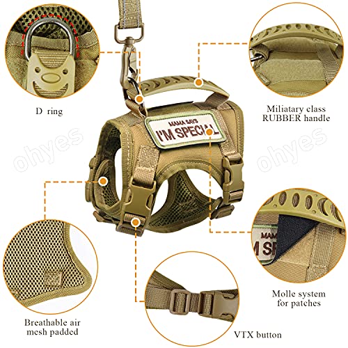 Tactical Cat Harness for Walking Escape Proof (Large / Khaki)