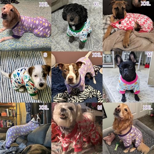 Dog Pajamas Soft Stretchy Fleece Puppy Sweater for Large Dogs (Purple(pack of 1) / Large)