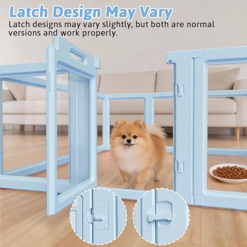 Acrylic Dog Playpen Indoor (Sky Blue / 23.6"H)
