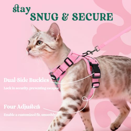Cat Harness and Leash Set (S / Melon Munch)