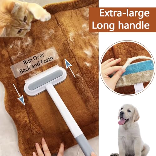 14" Long Handle Pet Hair Remover for Furniture & Couch