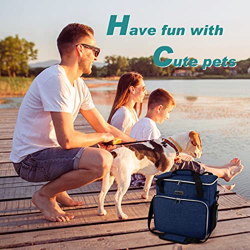 Dog Travel Bag (Dark Blue / Medium)