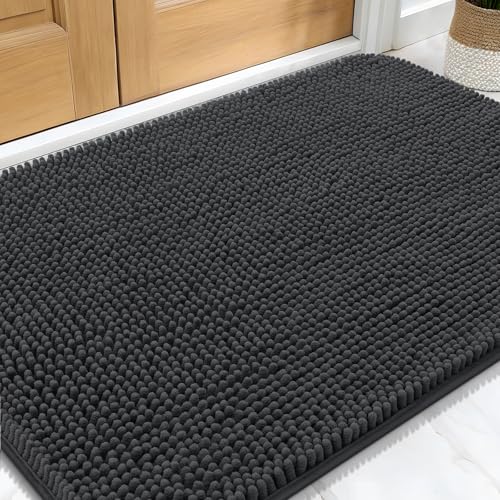 Dog Door Mat for Muddy Paws 30x20 (Dark Grey / 30" X 20")