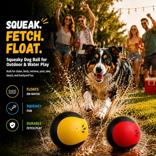Squeaky Balls for Dogs (RedBlack)