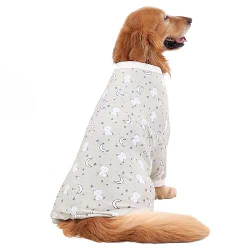 Dog Pajamas One Piece Light Comfy Pjs Pet Costume M (Medium / Goodnight Polar Bears)