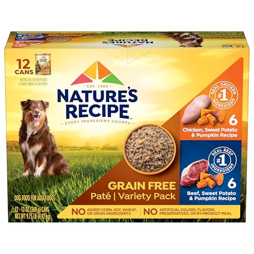 Nature’s Recipe Grain Free Wet Dog Food Paté Variety Pack