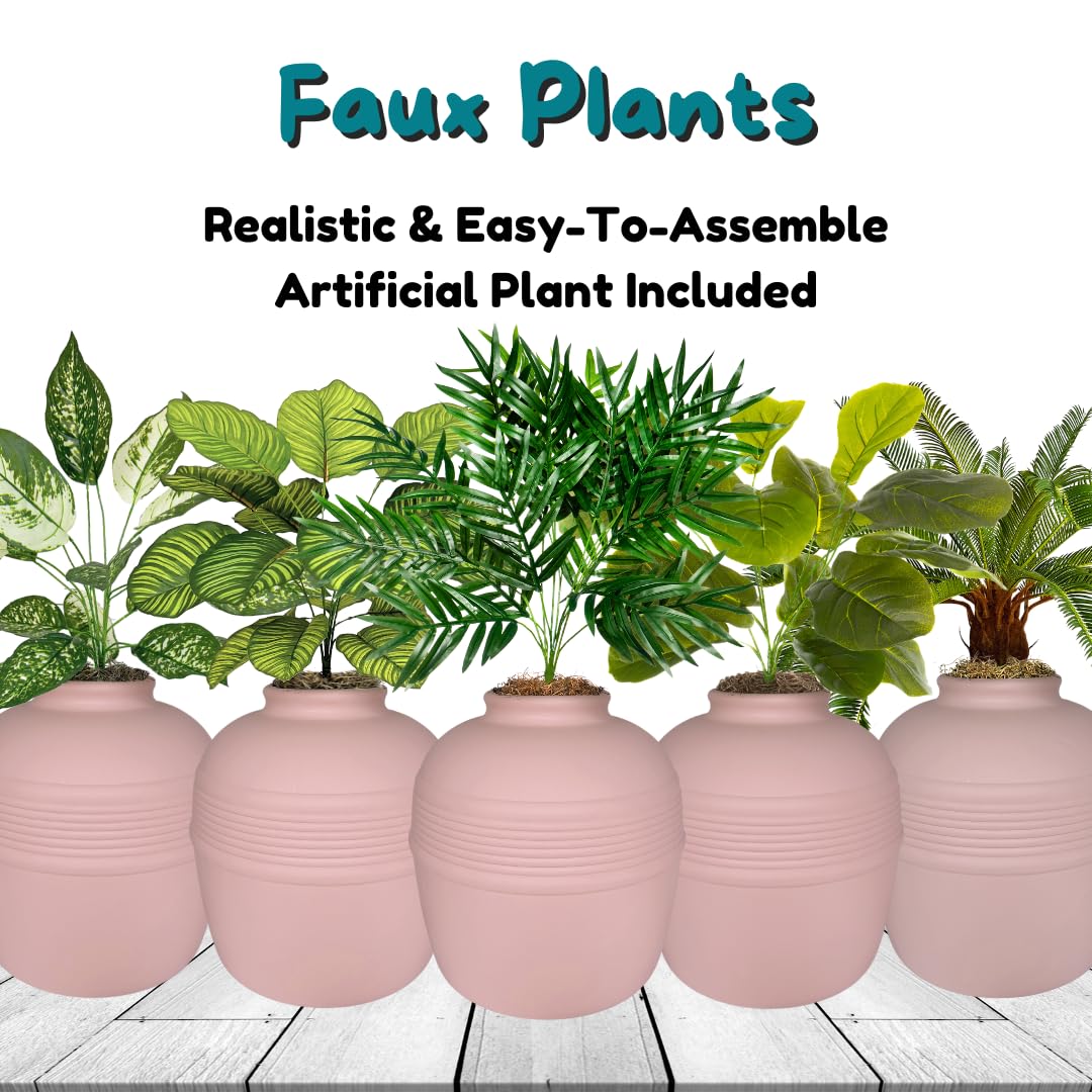Original Hidden Litter Box Planter (Palm Plant / Essentials Kit / Blush Coral)