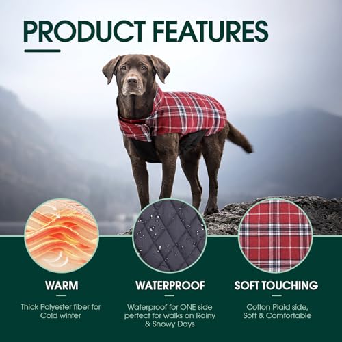 Waterproof Dog Coat (Red / 2X-Large (Pack of 1))